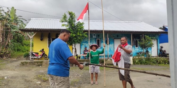 PC LDII Kecamatan Bagula Gelar Bakti dan Pemasangan Bendera Merah Putih di Masjid Nur Hasan