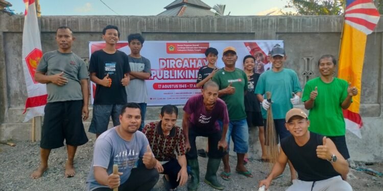 Gotong Royong Bersama, DPD LDII Maluku Tengah Bersihkan Masjid Al Mukhlis dan Lingkungan RT 16